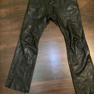 Leather Bootcut pants
